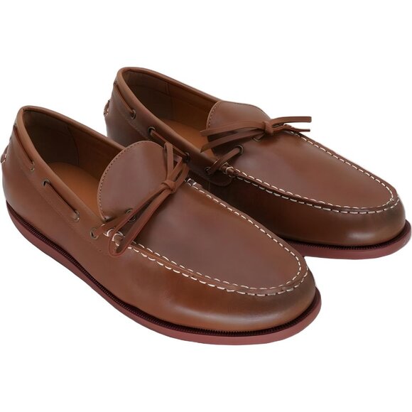 Club Room Men\'s Sean Boat Loafers Cognac Stylish Moccasin 11